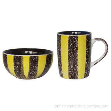 Ceramic Dinnerware Sets, Comes in 5-inch Glazed Bowl with Hand PaintingsNew